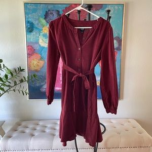 Gap red and black flannel dress size M